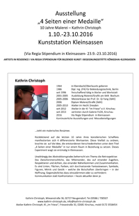 Ausstellung "4 Seiten einer Medaille"