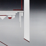Anrainer III, 2025, Collage Mixed-Media auf Faserplatte, Unikat, gerahmt 69x21cm
