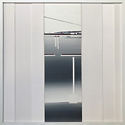Kleinod 02, 2025, Collage Mixed-Media auf Hartfaser, Unikat, gerahmt 30x30cm